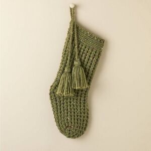 Hearth & Hand‎ Magnolia Confetti Fleck Waffle Knit Christmas Stocking Sage